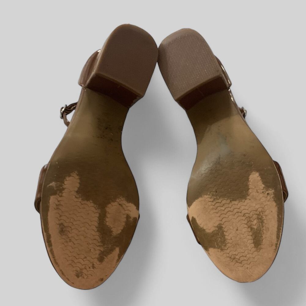 Steve Madden Irenee Cognac Patent Sandals | Size 7 - Picture 6 of 6